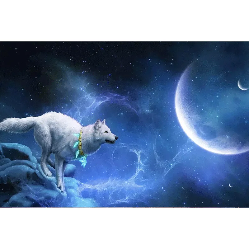 

DIY Diamond Painting New Style 5D Star Wolf Resin Full of Crystals Manufacturers Direct Selling Recruitment Agent Support on Beh