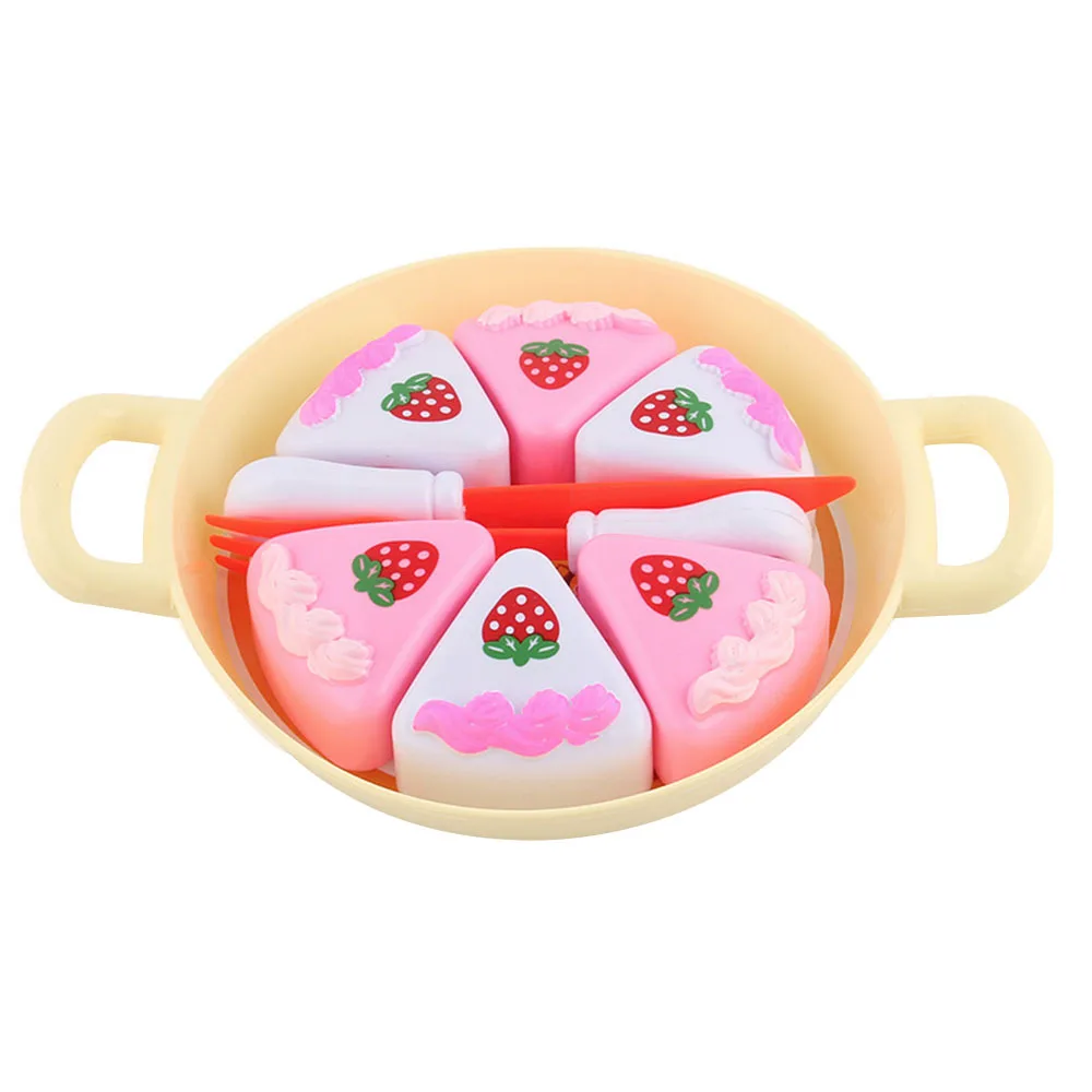 Cake 9pcs Детский игрушечный набор кухонных столовых приборов для фруктов и овощей, игрушки для приготовления пищи, Детские Игрушки для раннего обучения - Цвет: Cake 9pcs