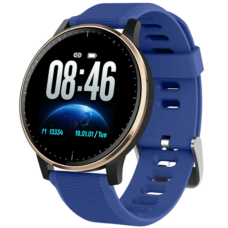 Blue Gold Смарт-часы Timewolf для фитнеса, мужские часы для бега, монитор сердечного ритма, Bluetooth, шагомер, Relogio Inteligente, спортивные Смарт-часы для женщин и мужчин - Цвет: Blue Gold