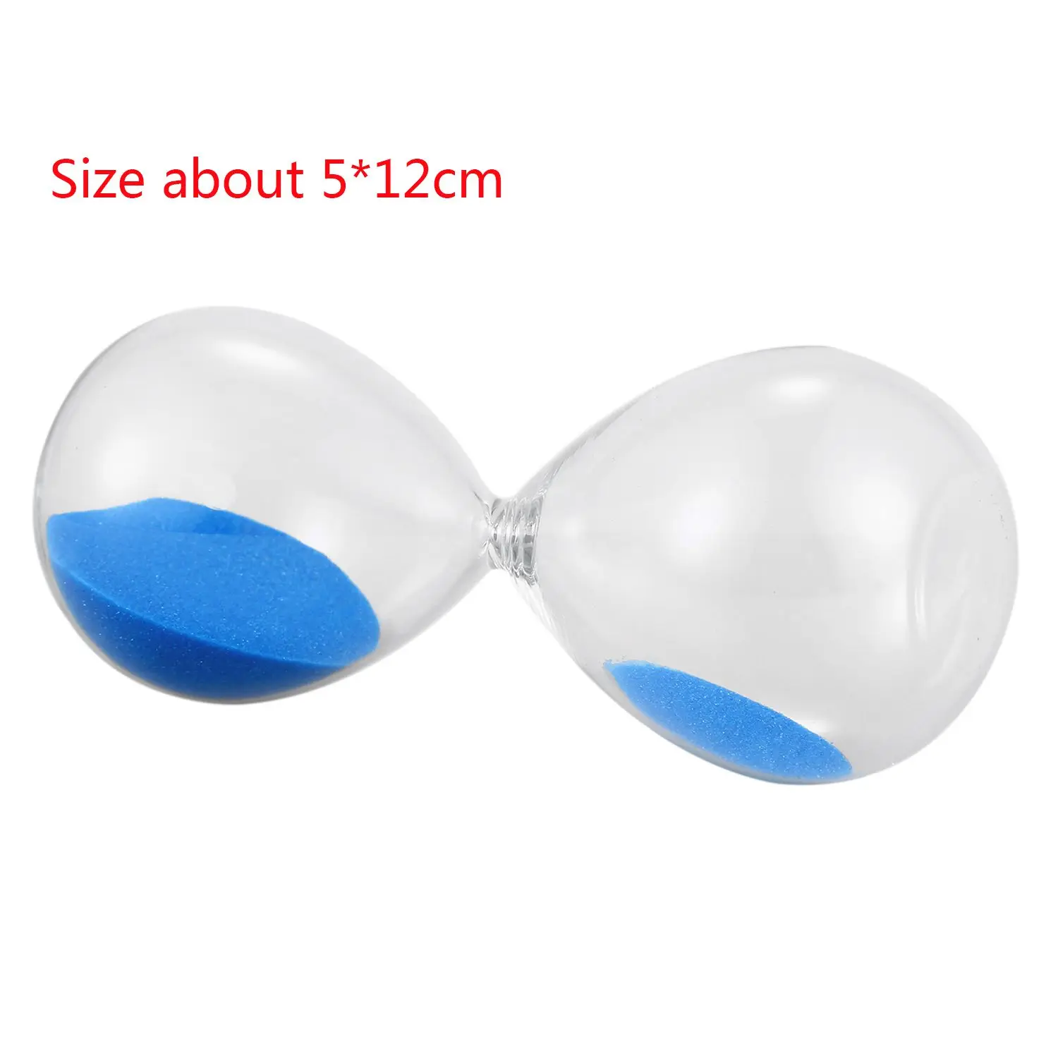 Large Fashion Blue Sand Glass Sandglass Hourglass Timer Clear Smooth Glass Measures Home Desk Decor Xmas Birthday Gif