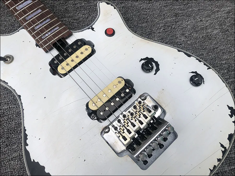 Высокое качество Relic-электрогитара, EVH стиль, ольховое тело с кленовым горлом, на заказ электрогитара