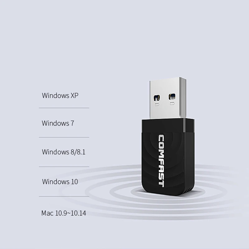 COMFAST Двухдиапазонная 2,4G и 5,8G Wifi Ethernet USB 3,0 мини Сетевая карта 1300 Мбит/с Wifi удлинитель USB Wifi адаптер Антенна CF-812AC
