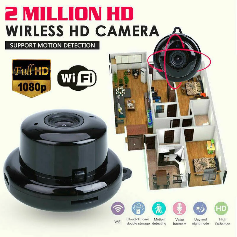 V380 Wi-Fi ip-камера Беспроводная мини-камера ночного видения с функцией Обнаружения Движения Домашняя безопасность видеонаблюдение видеоняня видеокамера