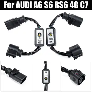 

2 Pcs/Set Dynamic Turn Signal Indicator LED Taillight Add-on Module Cable Wire Harness For AUDI A6 S6 RS6 4G C7 Sedan