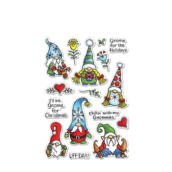 

FXL Holiday Gnomes Transparent Clear Silicone Stamp/Seal for DIY scrapbooking/photo album Decorative clear stamp sheets