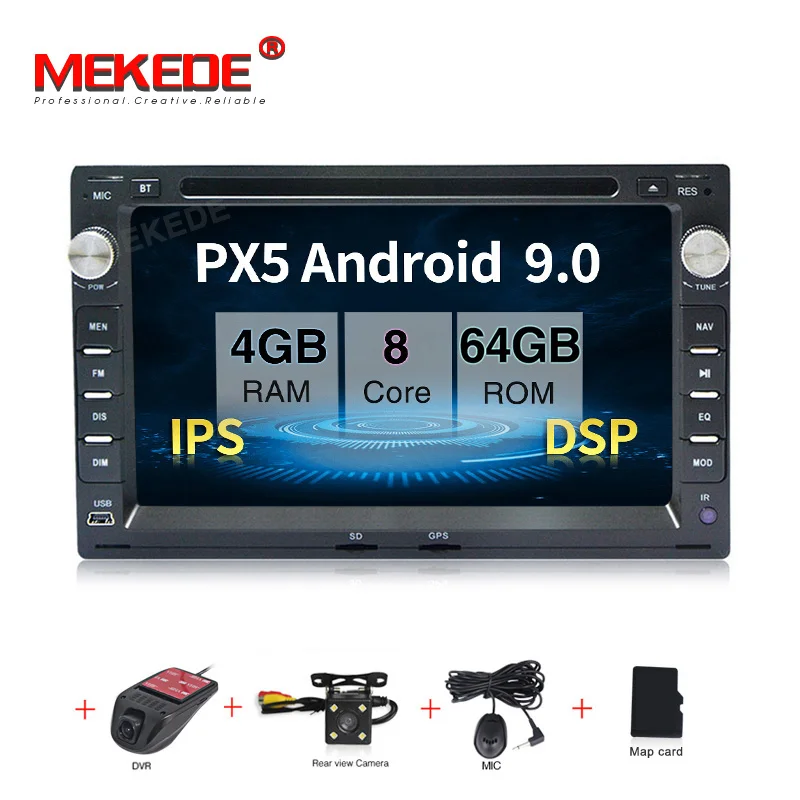 PX30 ips DSP wifi 2din автомобильный мультимедийный dvd-плеер gps головное устройство для Volkswagen VW Passat/JETTA/Bora/Polo/GOLF CHICO/SHARAN - Цвет: car  DVD CAMERA DVR