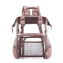 Модная женская сумка Zipper 2 в 1 прозрачный рюкзак школьный рюкзак пенал прозрачный рюкзак сумки