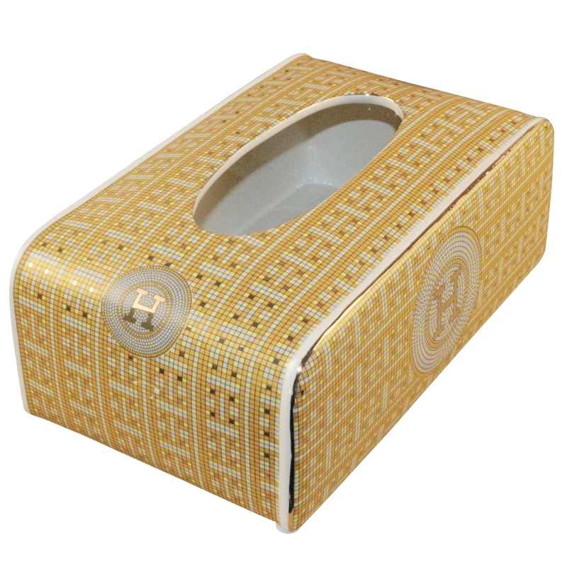 Керамическая коробка-органайзер для ванной комнаты в европейском стиле, держатель для офиса, дома, гостиной, роскошная бумажная стойка