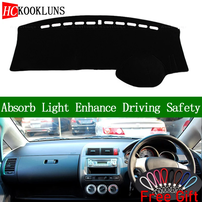 

For Honda fit 2004 2005 2006 2007 Right Hand Drive Dashboard Cover Car Stickers Sun Shade Dash Mat Carpet Interior Accessories