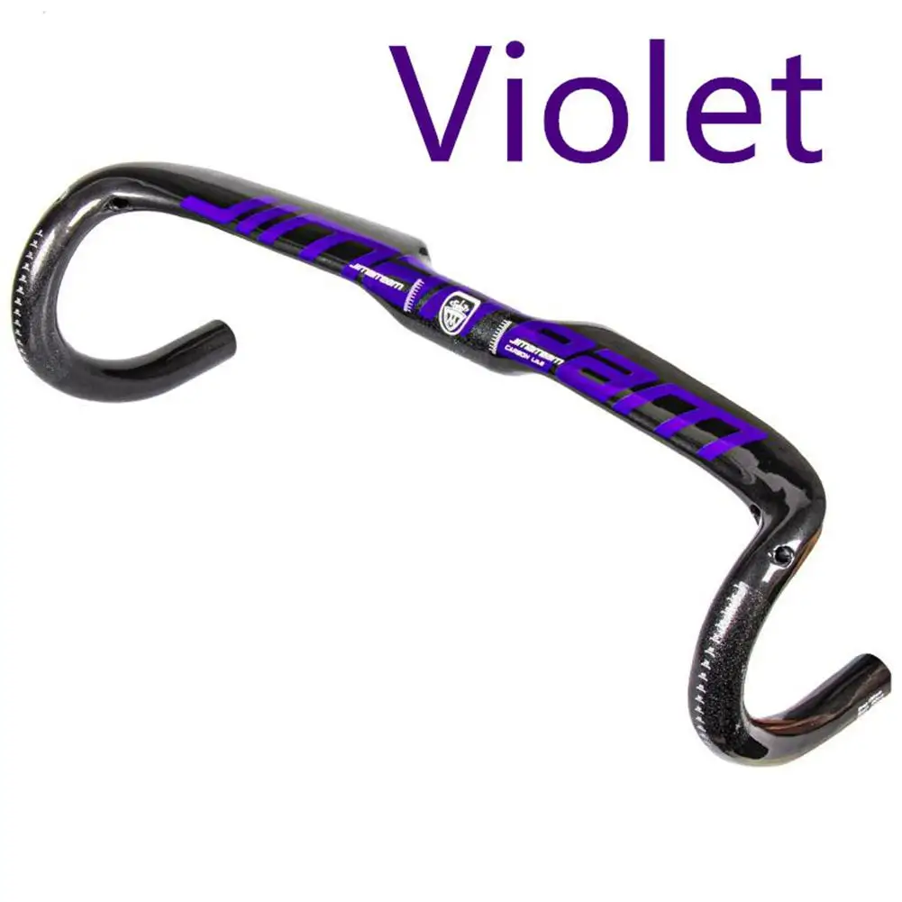 HiMISS 1pc Road Bike Handlebar Carbon Fiber Bike Handlebar of a Bicycle Carbon Breaking Wind Lightning Handlebar