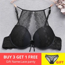 Модный кружевной бюстгальтер, сексуальные бюстгальтеры для женщин, чашечки B C, нижнее белье, подвешивающее шею, нижнее белье без подкладки, женское нижнее белье с цветочным рисунком, Новое поступление
