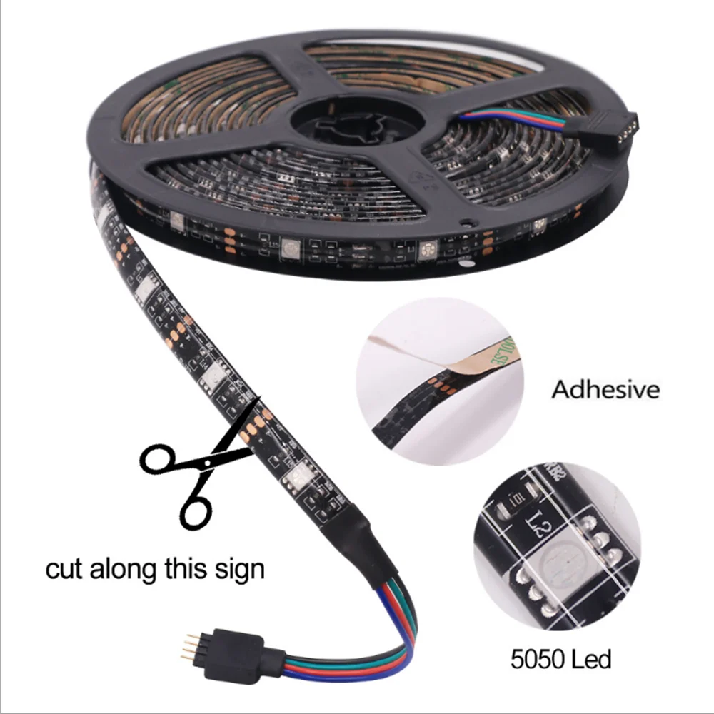 Светодиодная водонепроницаемая лента RGB SMD5050 с Wi Fi гибкая неоновая светильник ПА