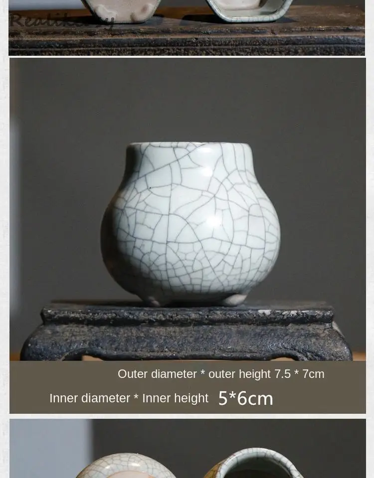 Vase En Ciment à Rayures Verticales - 16x13.5cm - Gris Clair - Décoration Moderne Pour Fleurs, Intérieur/extérieur