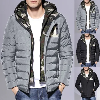 

Nice Winter Tide Men's Autumn Winter Casual Print Jacket Long Sleeved Coat Fashion Fashion Leisure Jobs Fashion Size