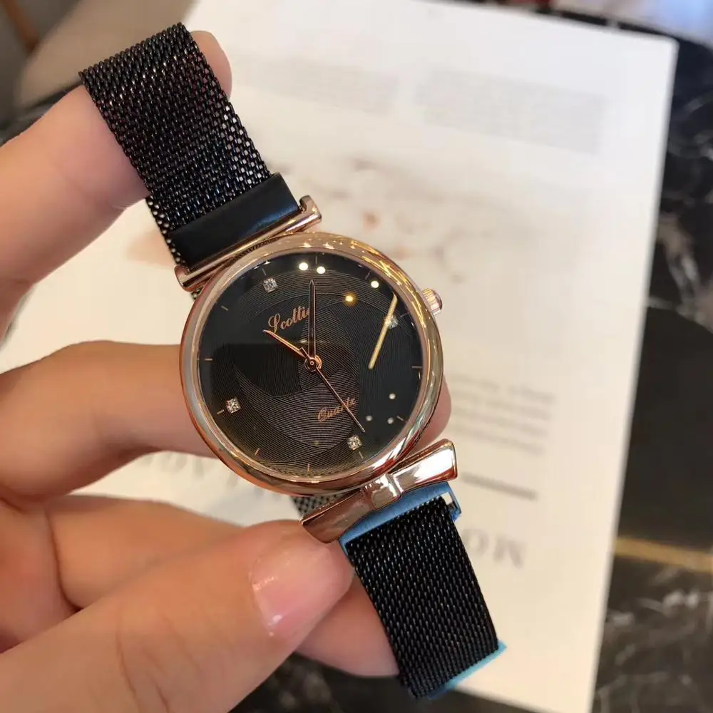 

2019 hot sale luxury style analog quartz watch for women round dial relogio