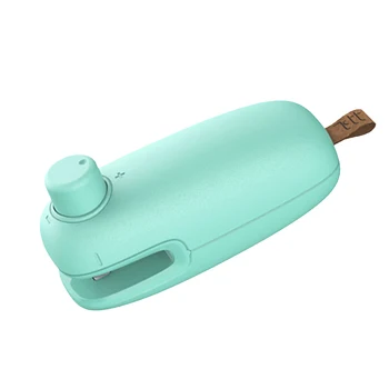 

Chip 2 in 1 Hand Held Mini Portable Heat Sealer for Plastic Bags Food Storage Resealer with Safety Lock, Mint Green