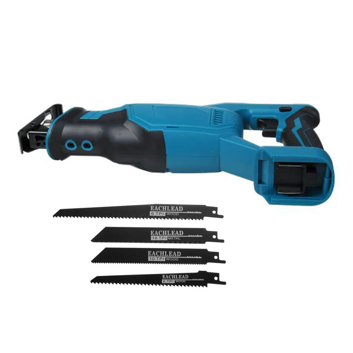 Electric Saw Cordless Reciprocating Saw Woodworking Cutting DIY Power Handheld Saw Tool with 4 Saw Blades for 18V Makita Battery