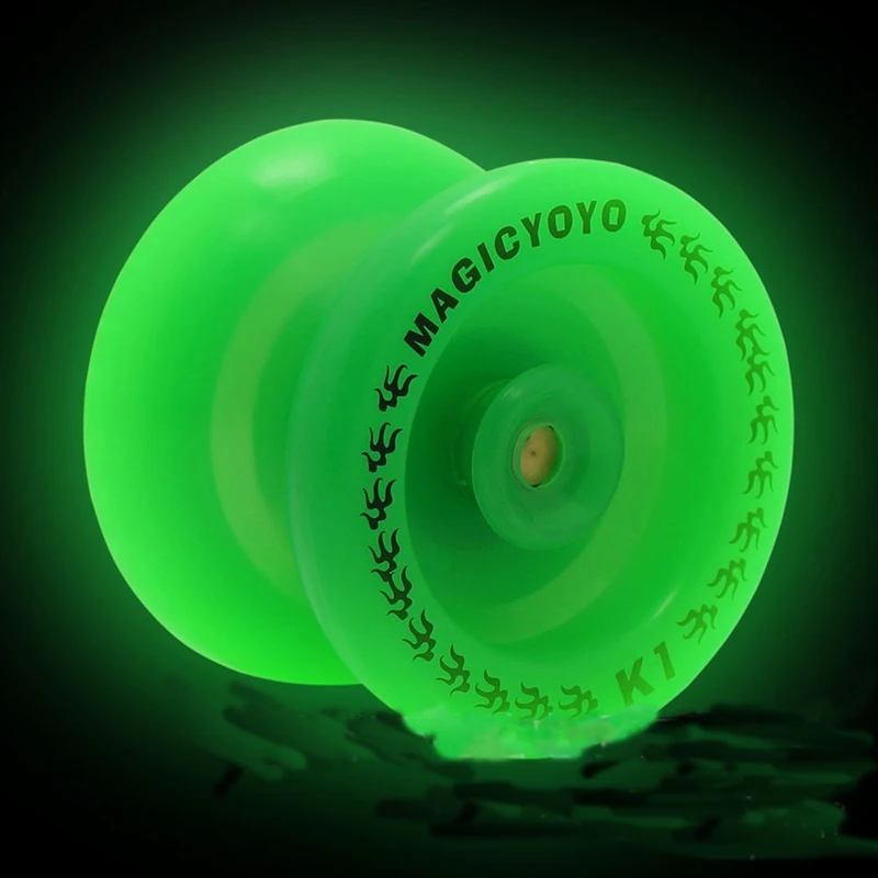 Волшебный йо-йо К1, многоцветная, устойчивая к падениям, простая в эксплуатации, для начинающих йо-йо, Классическая Детская игрушка - Цвет: Luminous green