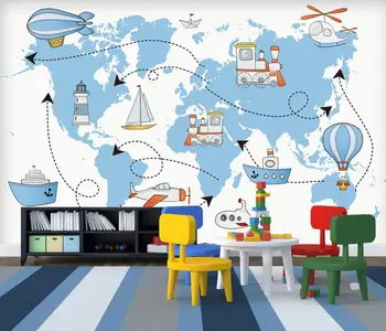 

[Self-Adhesive] 3D Cartoon Map WG358 Wall Paper mural Wall Print Decal Wall Murals Belly