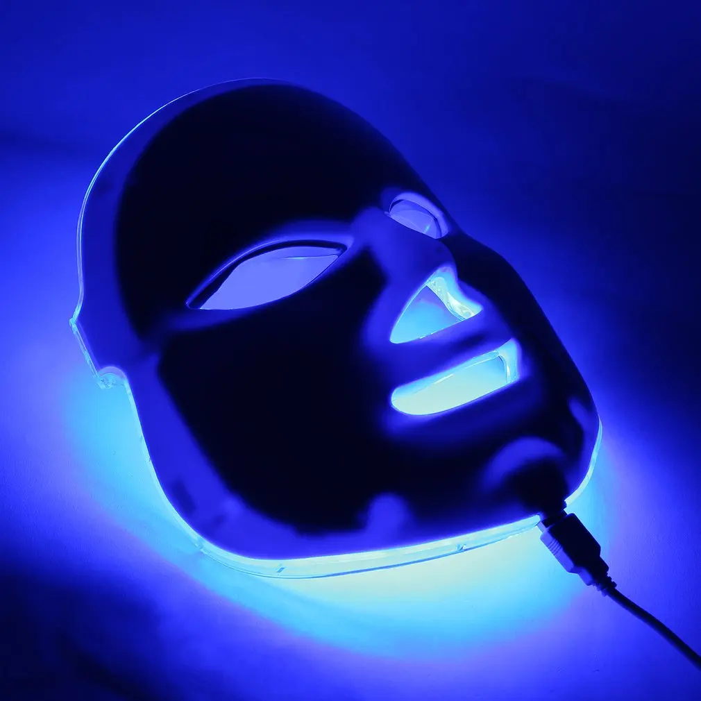 Корейская фотодинамическая светодиодный маска для лица для домашнего использования инструмент красоты против прыщей, для омоложения кожи светодиодный фотодинамическая маска для лица