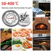 Stainless Steel Barbecue Thermometer Pit Wood Smoker Thermometer Temperature Gauge Celsius Grill Pit Thermometer For Kitchen 2