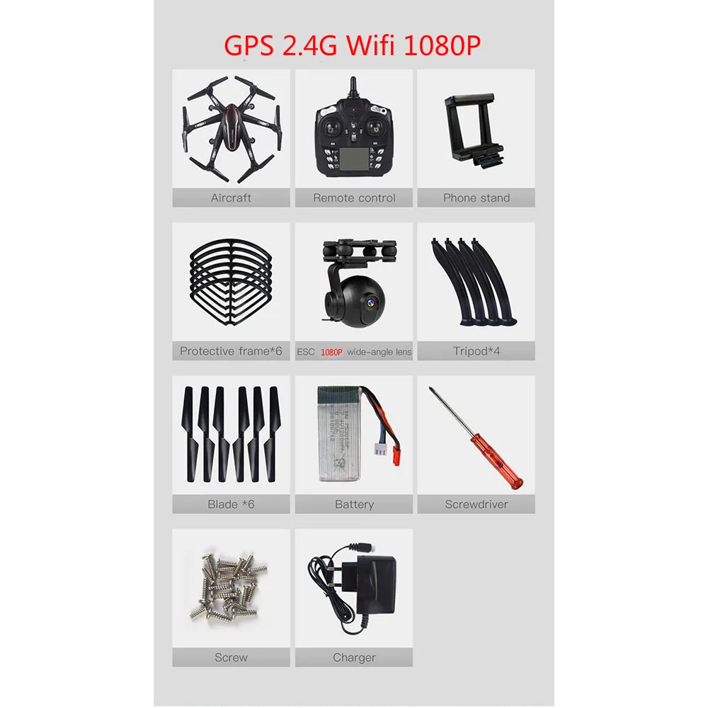L100 gps Дрон 4K с камерой HD Профессиональный Квадрокоптер 6 осей Wifi FPV селфи дроны Дрон - Цвет: 2.4G GPS 1080P 1B