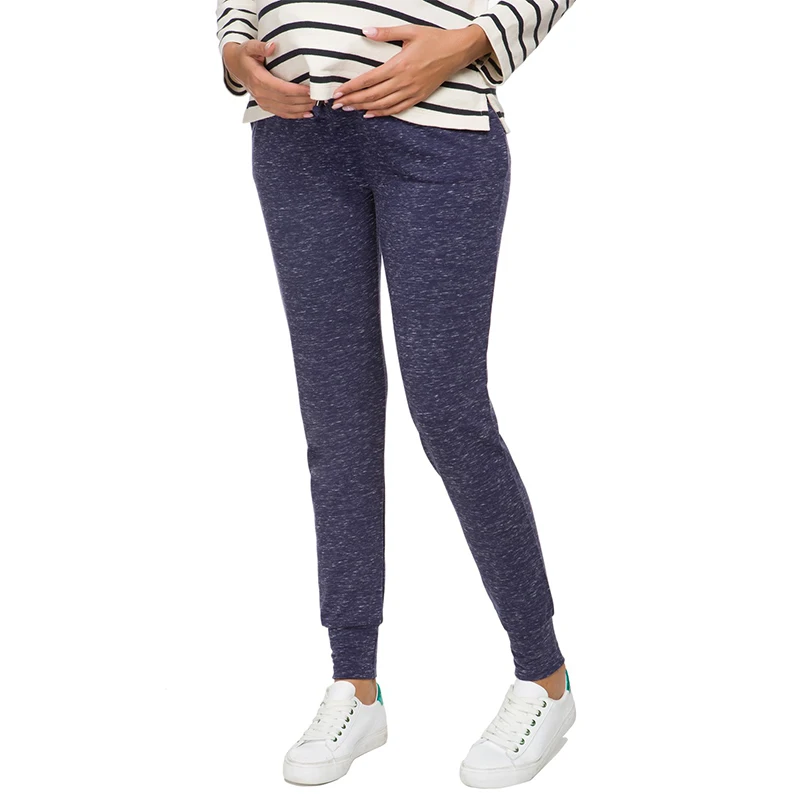Женские спортивные штаны для беременных, полная длина, тайная посадка, живот, Одежда для беременных, Активный шнурок, пижамы, Одежда для беременных - Цвет: PIC