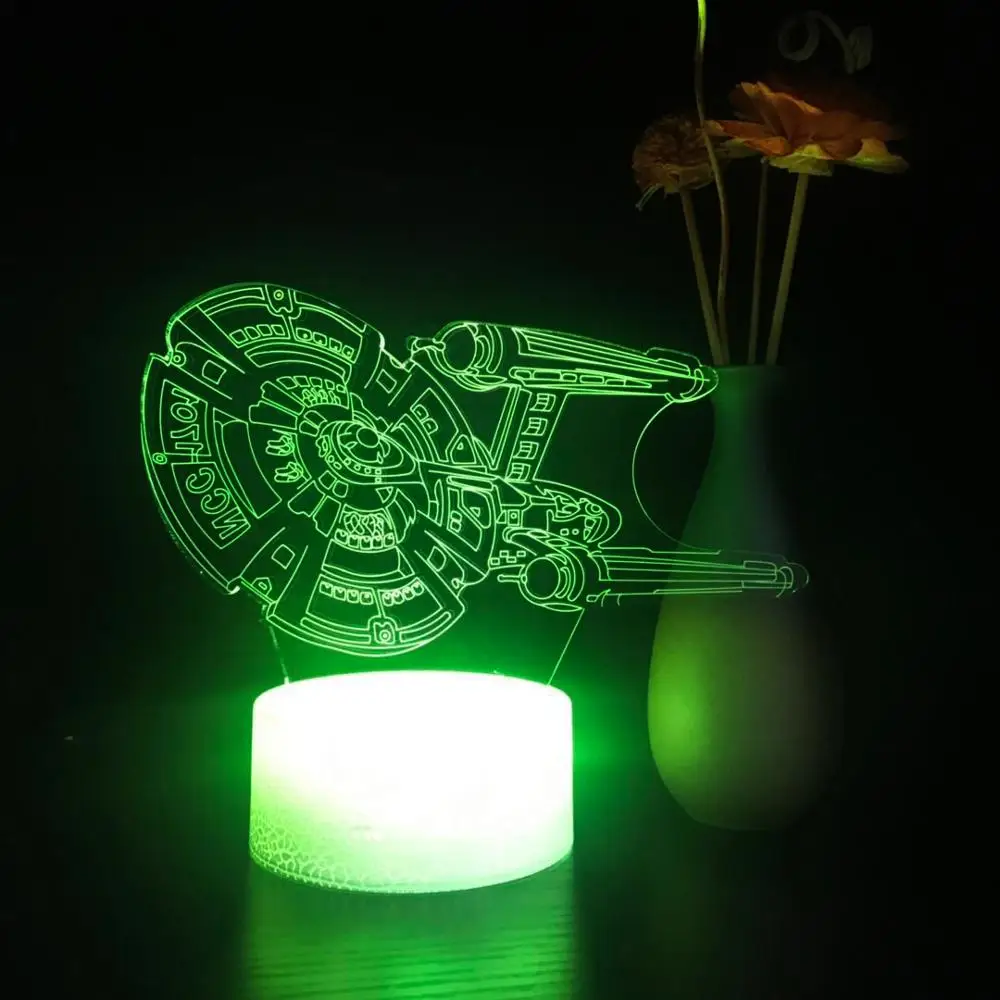 Бесплатная доставка 3d-ночник Звездные войны для детей декор спальни Ночной