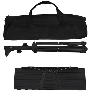 

Folding Portable Sheet Music Stand Shelf Metal Tripod Adjustable Height Black for Violin Piano Guitar Instrument