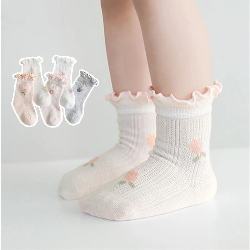 Children Newborn Girls Baby Lace Socks Breathable Floor Boat Socks Toddler 