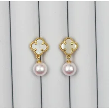 MADALENA SARARA 8.5mm Saltwater Pearl Sakura Pink Akoya Pearl Earrings S925 Earrings Stud Earrings Luxury Elegant Jewelry