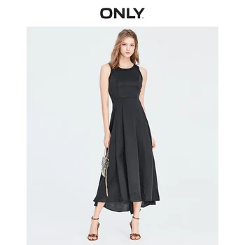 

ONLY Women's Black Lace-up Cinched Waist Dress | 119107591