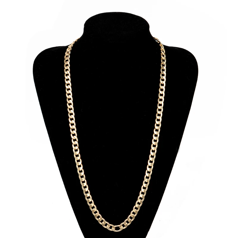Хип-Хоп рок Длинная цепочка из золота ожерелье для мужчин Классические винтажные мужские вечерние кубинские цепи колье homme 18-36 дюймов Shellhard - Окраска металла: 30inch