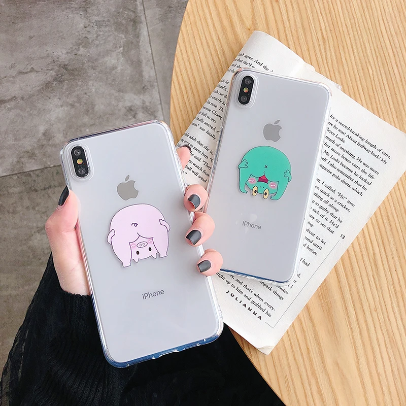 Clear Phone Case For iPhone6 7 8Case iPhone XR Silicon Soft Transparent Back Cover 11 XS Max 8 6s Plus | Мобильные телефоны и