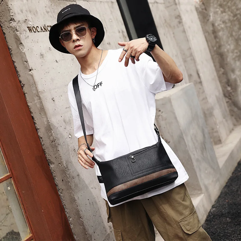 

2019 new men's bag Korean version of single shoulder bag fashion trend single shoulder diagonal straddle bag
