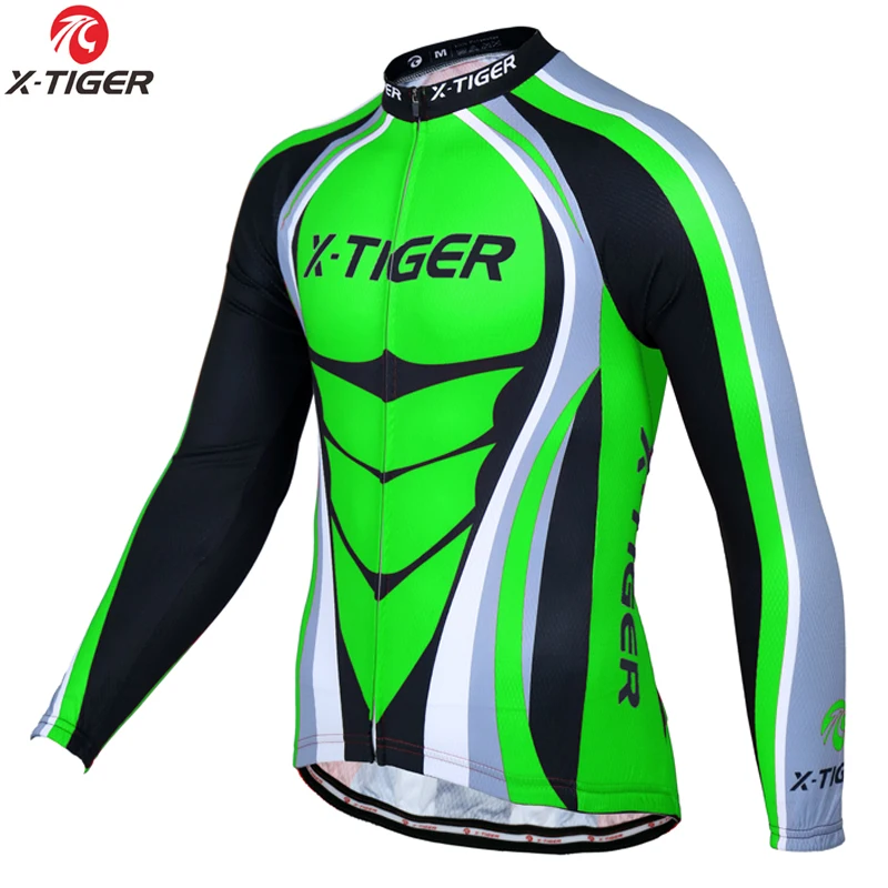 Cycling Jersey Only X-Tiger Pro, Майки для велоспорта с длинным рукавом, одежда для горного велосипеда, дышащая одежда для велоспорта, одежда для велоспорта Ropa Ciclismo - Цвет: Cycling Jersey Only