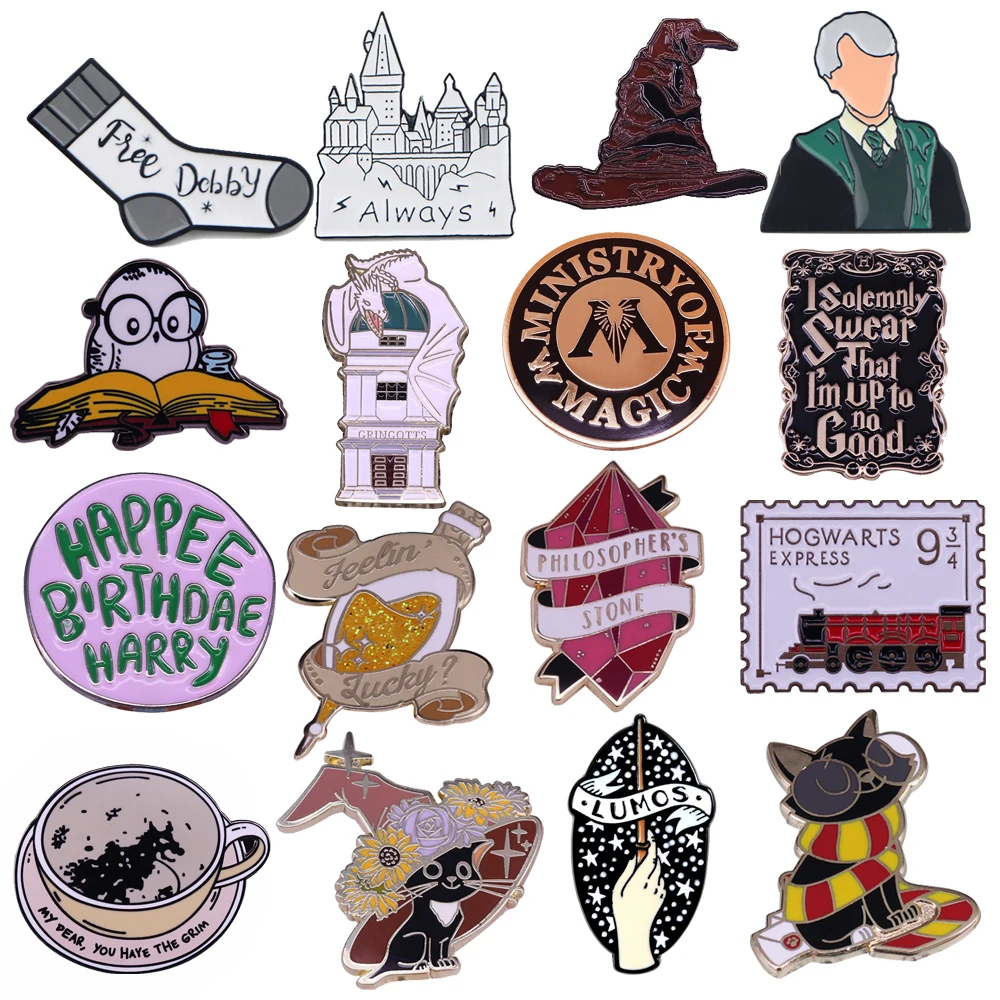 LT459 Волшебная Академия фильм эмаль лацкан значок значки заколки шляпы одежда