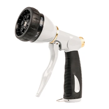 

High Pressure Garden Hose Nozzle Alloy Hose Spray Nozzle 8 Functions Adjustable Water Hose Nozzle for Watering Car Washing WWO66