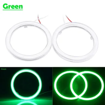 

2pcs 12V 70MM DRL Car Fog Headlights Lamp Super Bright COB Angel Eyes Halo Ring LED Red Light Car Decoration Waterproof