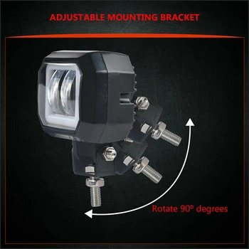 

Angel Eye Work light Blue Halo Fog Lamp 6000K Anti-corrosion Waterproof