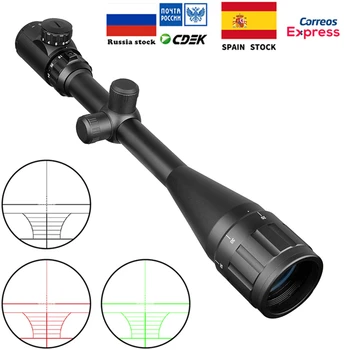 Mira telescópica 6-24x50 Aoe, luz de caza de punto rojo verde ajustable, mira táctica, retícula, francotirador, mira de Rifle óptico