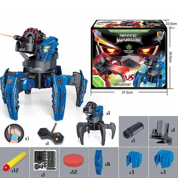

MoFun 2.4G Space Warrior Radio-Controlled Robot 6-Leged Robot with Discs and Laser Sight