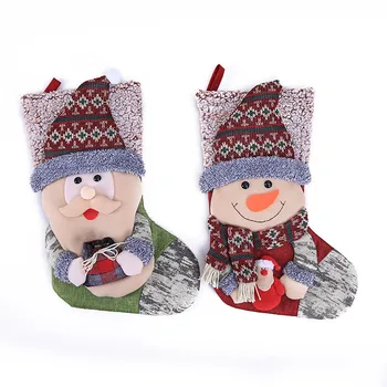 

Santa Claus Socks Fashion Christmas Gift Bag Xmas Tree Pendant Ornament Decoration Party Cute Socks Home Decor #xm3