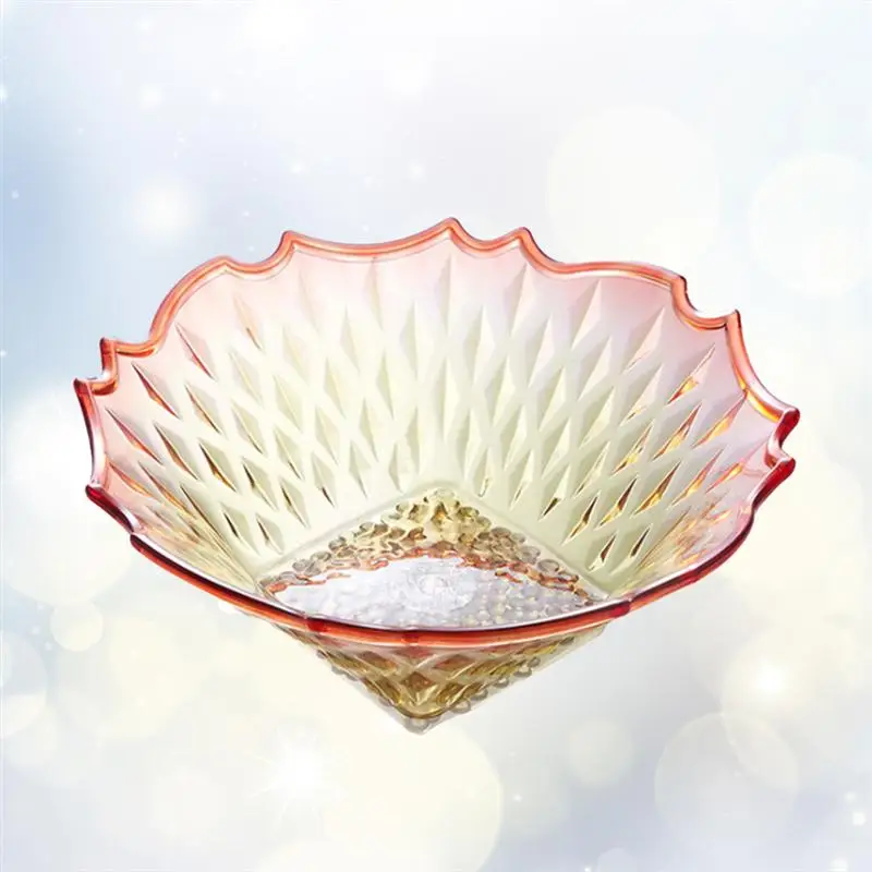 1Pc Plastic Dish Pracrical Snacks Storage Table Decor Salad Dish for Livingroom Kitchen Bedroom
