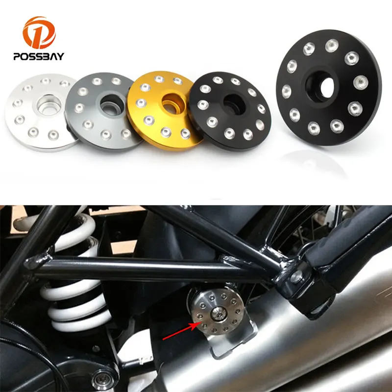 Exhaust Mounting Bolt Motorcycle Decorative Cover CNC Aluminum Alloy Screw Retaining Bracket For
