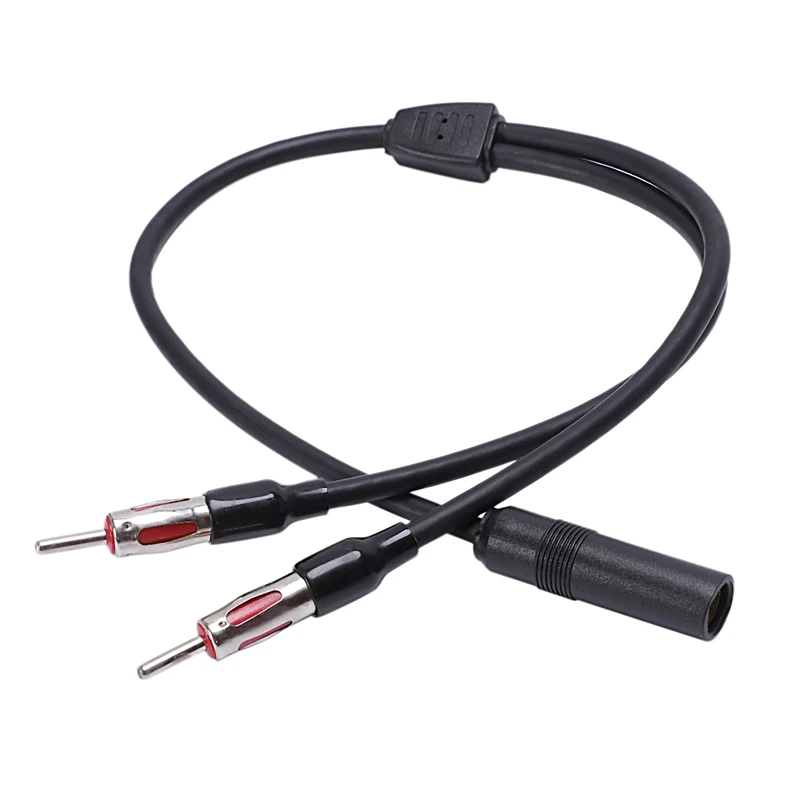 

ABKT-ANTENNA SPLITTER ADAPTER 1 FEMALE TO 2 MALE car audio parts Black