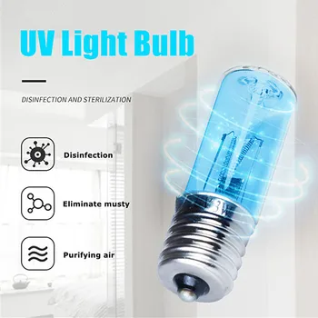 

E17 Ozone Sterilization Mites Lights Germicidal Lamp Bulb Ultraviolet DC 10V UV Light Tube Bulb E17 3W Disinfection Quartz Lamp