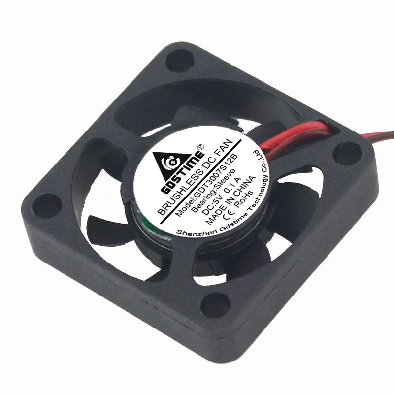 Gdstime 5 В 2Pin Dupont разъем 30x30x7 мм 3 см 30 мм вентилятор охлаждения для Raspberry pi