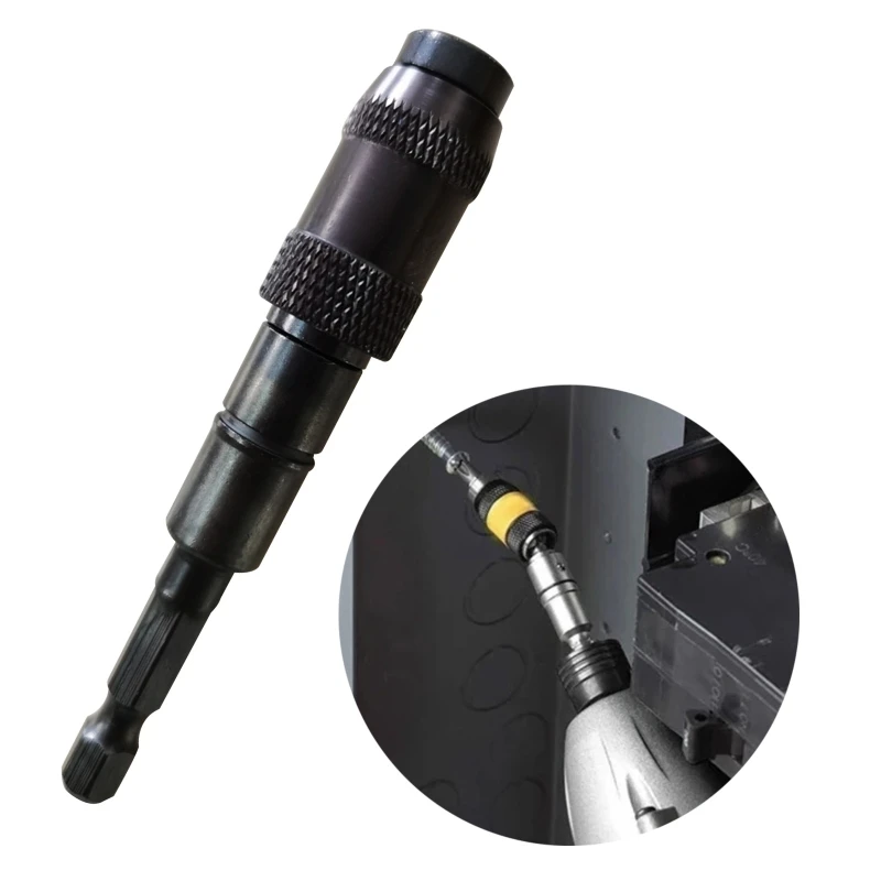 

Impact Tough Bit Holder Magnetic Pivoting Bit Tip Holder Swivel Screw Drill Tip with 20Â° Pivot Mode, Quick Change Lockin