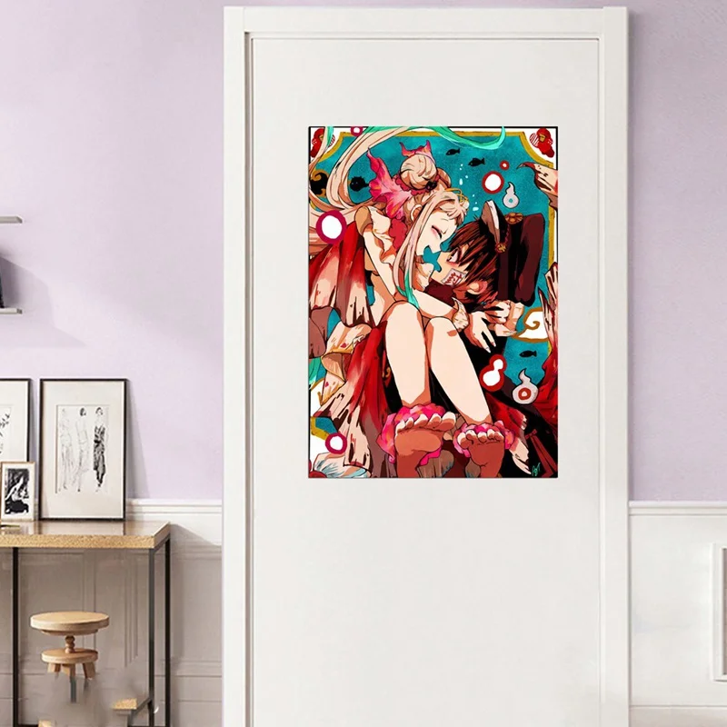 Короткая футболка с героями из японского аниме Туалет Hanako кун Jibaku Shounen наклейки